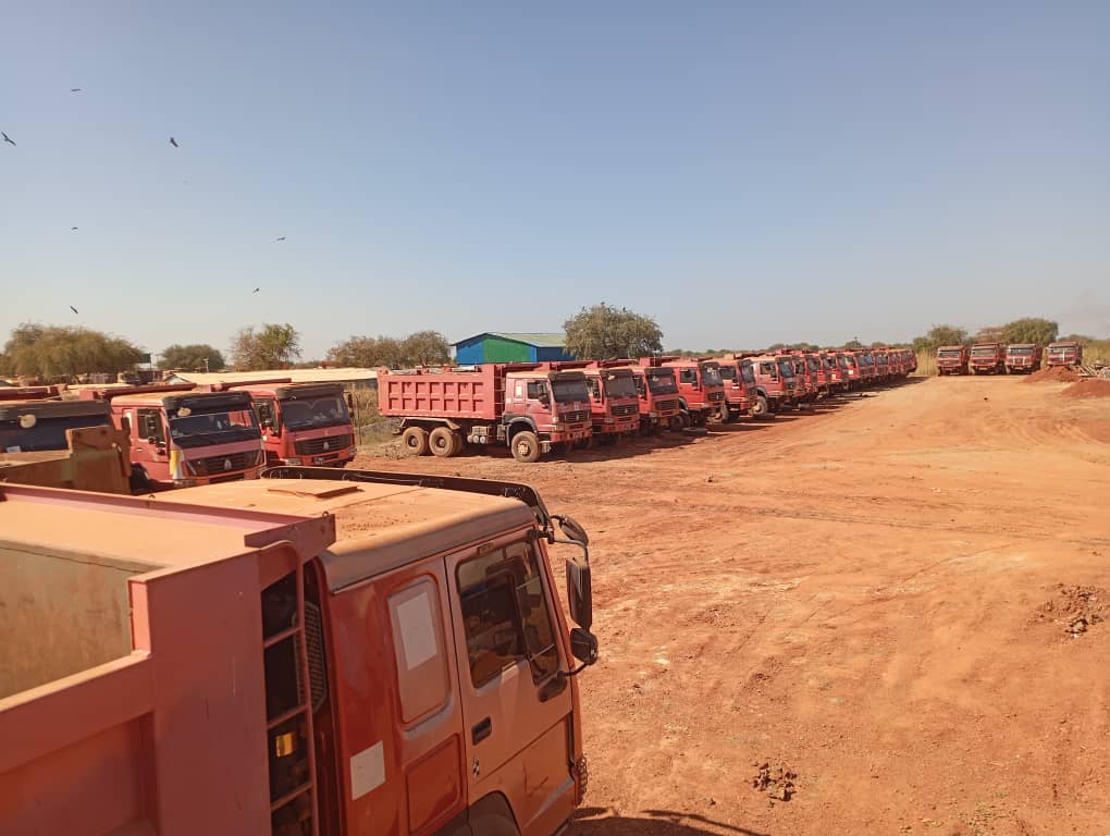 Construction trucks ready for deployment