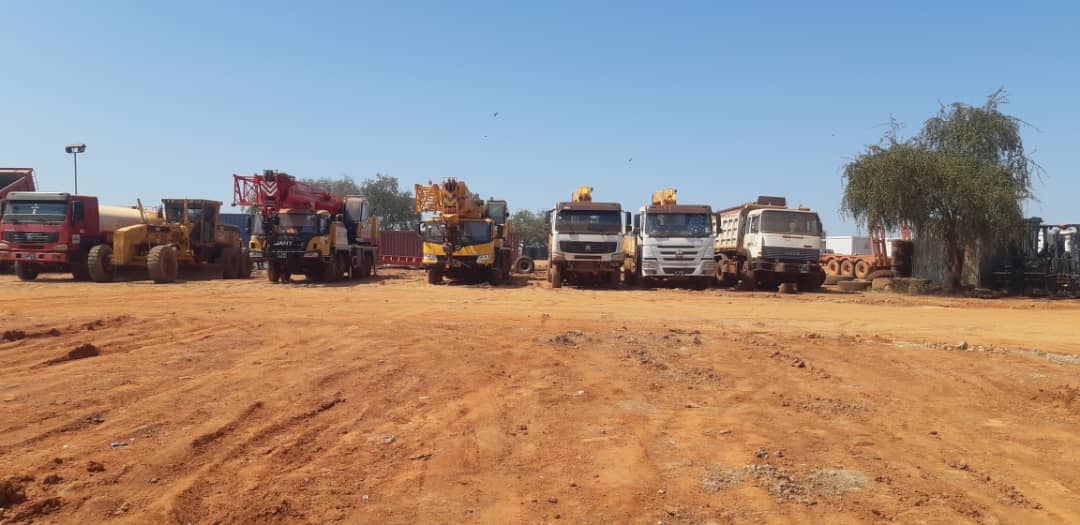 Sinotruck fleet at depot